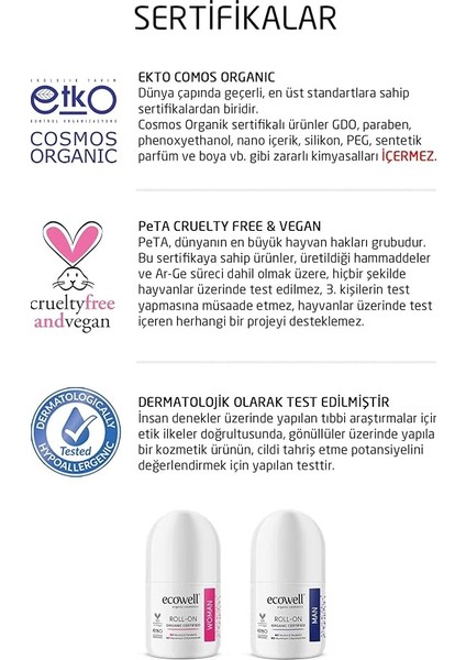 Organik Roll-On Kadin 75ML fırsatları