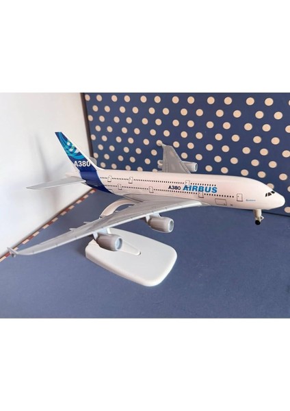A380 Metal Maket Uçak, Çok Renkli, Tek Ebat