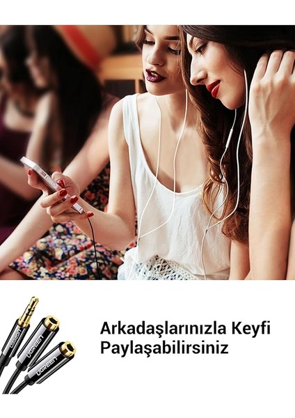 3.5mm 2'li Aux Kulaklık Çoklayıcı, Siyah indirimleri