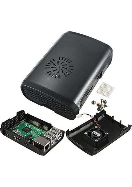 Pi B+/2/3 Siyah, Fan Uyumlu Case modelleri