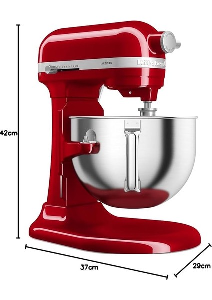 Artisan Kaldırılabilir Kaseli Stand Mikser, Empire Red, 5,6 L indirimleri