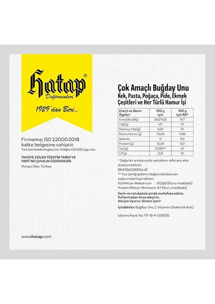 Değirmenleri Çok Amaçlı Un 2 kg fiyatları