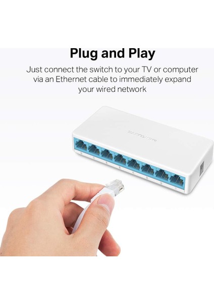 MS108, 8-Port 10/100MBPS Desktop Switch indirimleri