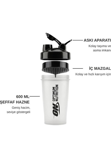 Shaker 600 ml Kapasiteli -Şeffaf Protein Karıştırıcı modelleri