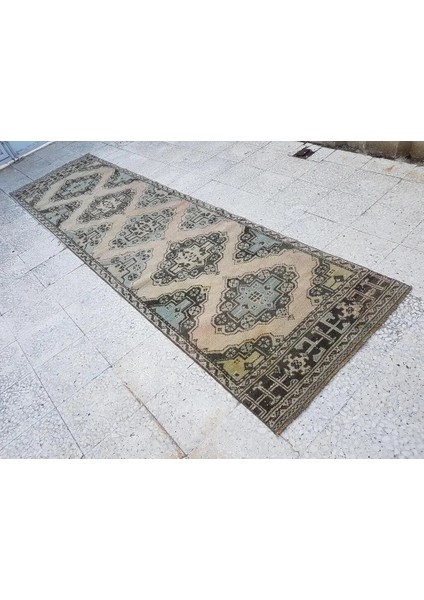 Yün Gri El Dokuması Halı 95 x 354 cm modelleri