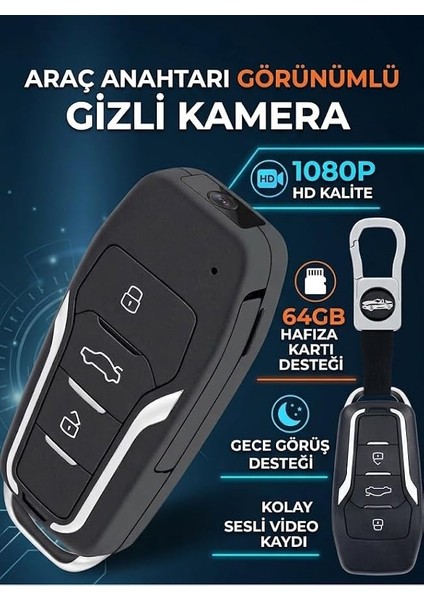 Casus Mini Gizli Araç Anahtarı Kamera Hd Gece Görüşlü fiyatları