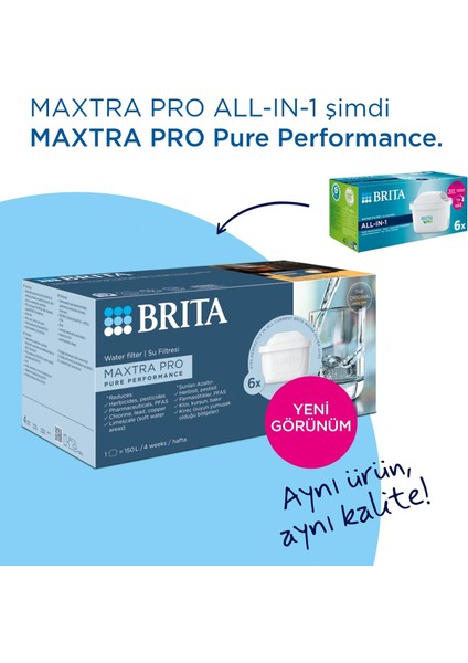 Brıta Maxtra Pro Pure Performance Yedek Su Arıtma Filtresi, 6’lı fiyatları
