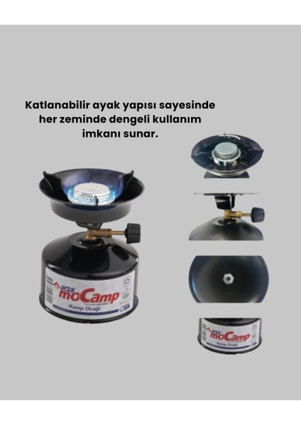 Outdoor Kamp Ocağı Seti Çakmak Gazlı Taşınabilir modelleri