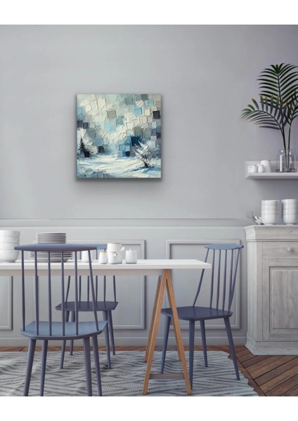 Kış Mevsimi Kanvas Tablo 60X60CM modelleri