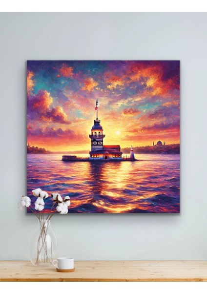 Kız Kulesi Kanvas Tablo 90X90CM fiyatları
