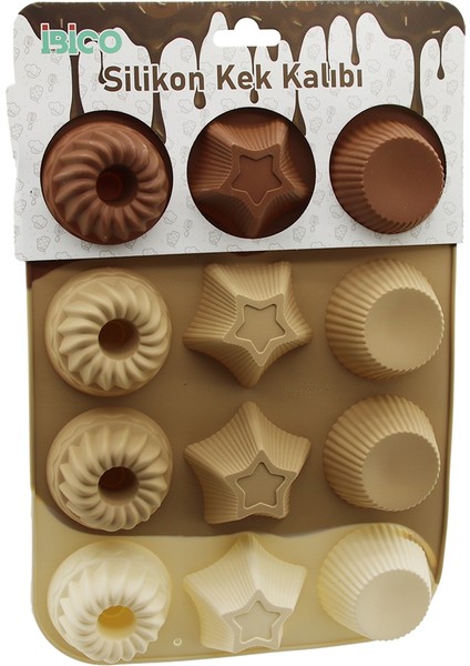Silikon Muffin Kek Kalıbı Desenli fırsatları