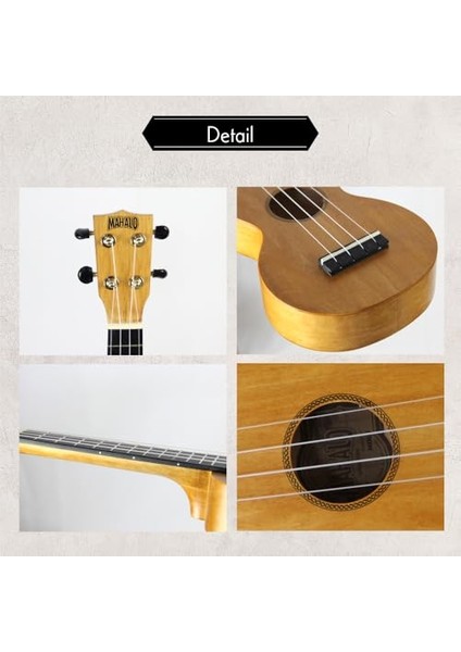 Ukulele Soprano Ince Doğal Saten + Kılıf indirimleri