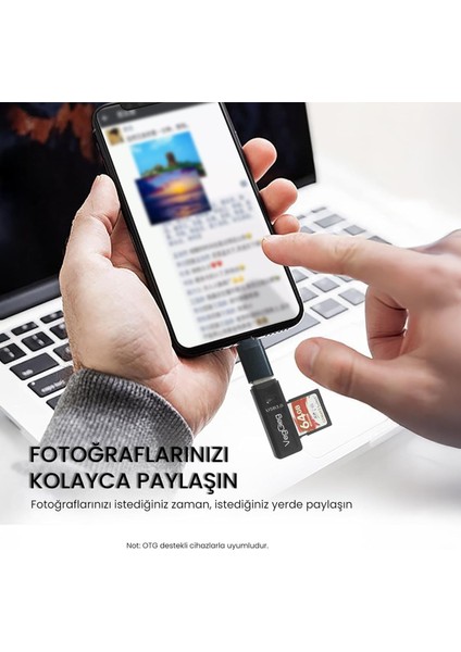 Tr USB 3.0 Sd ve Micro Sd Hafıza Kart Okuyucu Siyah fırsatları