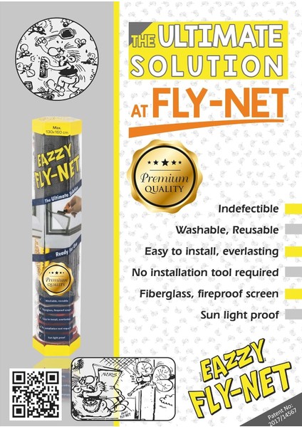 Eazzy Fly-Net Pencere Sinekliği | 130X160CM fırsatları