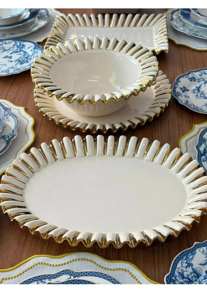 Yemek Takımı 35 Parça 6 Kişilik Blue Life - Daisy indirimleri