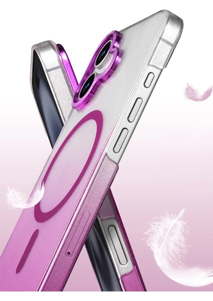 Apple iPhone 16 Plus Uyumlu Glossy Magsafe Kapak - Siyah modelleri