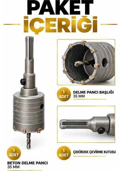 Beton Delme Ucu 35 mm Sds Plus Uyumlu indirimleri