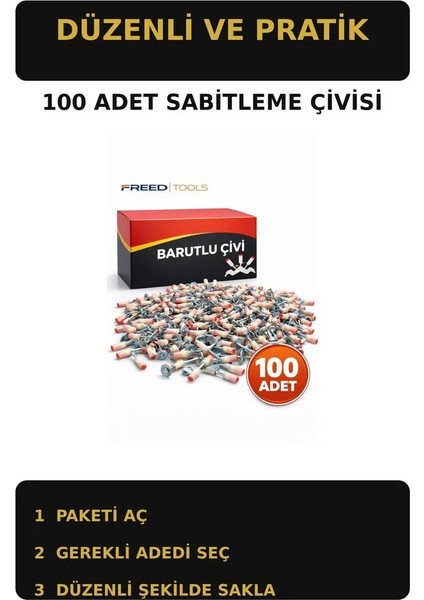 100 Adet Barutlu Çivi Vida & Çivi & Dübel modelleri