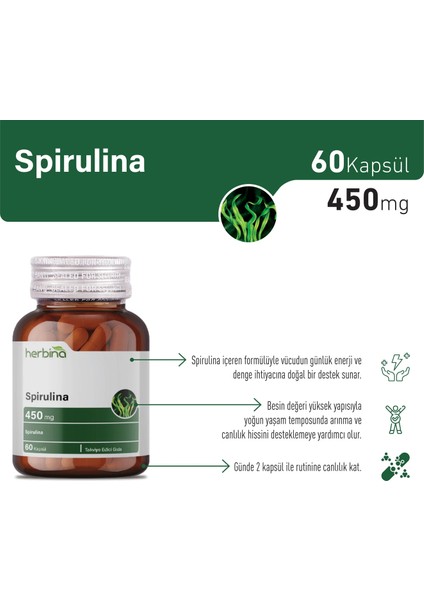 Spirulina 60 Kapsül fiyatları