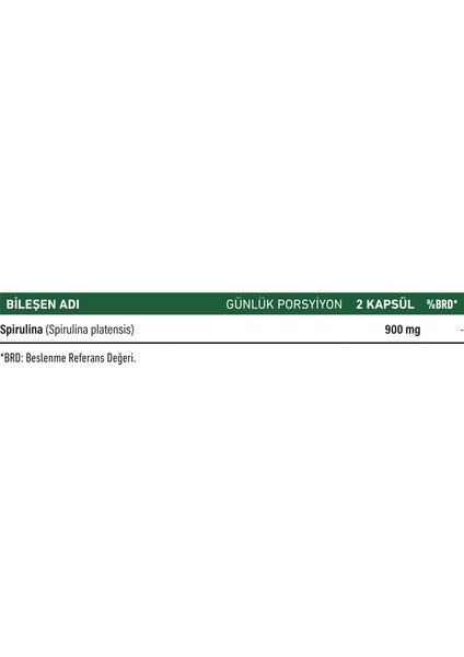 Spirulina 60 Kapsül modelleri