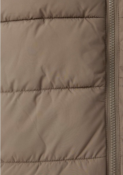 Dik Yaka Bej Şişme Mont 0110838-70321