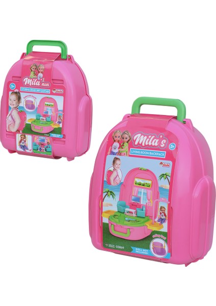Mila'nın Oturma Odası Sırt Çantası - Aksesuarlı Oyuncak Oturma Odası Set 3+ // Mila's Living Room Backpack fiyatları