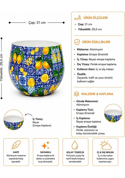 Amalfi Metal Saksı M modelleri