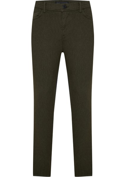 Erkek Haki Slim Straight Fit Pantolon modelleri