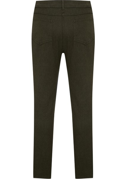 Erkek Haki Slim Straight Fit Pantolon fırsatları