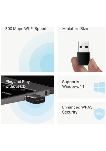 N300 Mbps Kablosuz USB Adaptör indirimleri