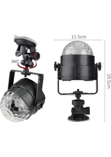Kompakt Tasarımlı, Döner Renkli LED Disko Topu - Ev ve Profesyonel Kullanım fırsatları
