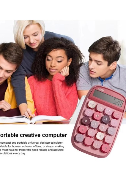 Sevimli Kare Tuşlu 10 Haneli Ldc Ekran Hesap Makinası Pembe indirimleri