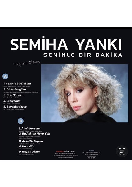 Semiha Yankı Seninle Bir Dakika Renkli Plak Lp fiyatları