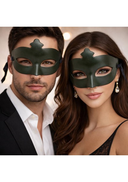 Haki Yeşil Gizemli Masquerade Maskesi fiyatları