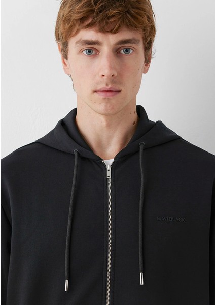 Kapüşonlu Siyah Sweatshirt 0S20093-900
