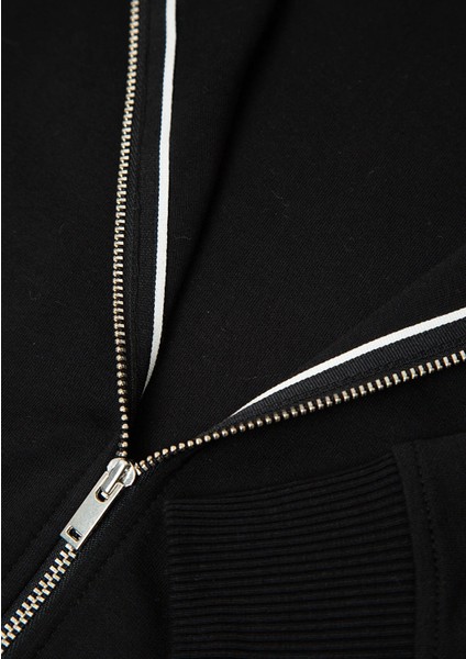 Kapüşonlu Siyah Sweatshirt 0S20093-900
