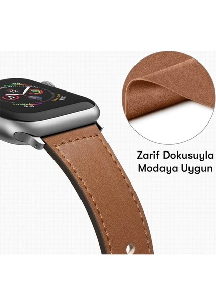 Bezos Watch 38MM Uyumlu KR415 Luaz Deri Kordon - Turuncu Atg Fiyatı