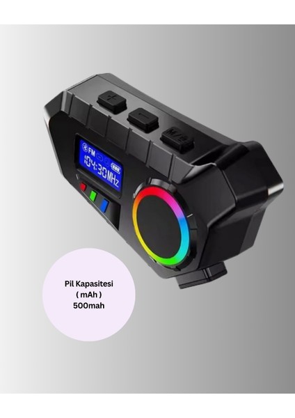 Interkom 40 mm Hd Hoparlörlü Bluetooth 5.4 Kablosuz Fm Radyo IP65 Type-C modelleri