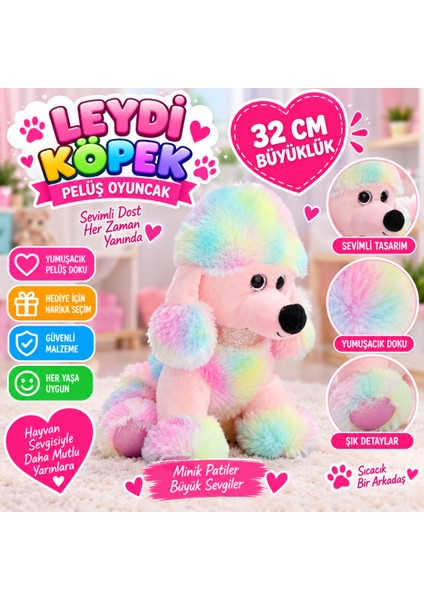 32 cm Leydi Köpek Peluş BSK2026 fiyatları