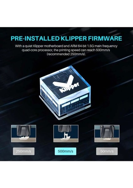 Neptune 4 Pro Siyah 3D Yazıcı CNC İşlenmiş Alüminyum Ekstrüzyon