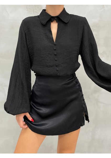 Düğmeli Uzun Kollu Casual Gömlek modelleri