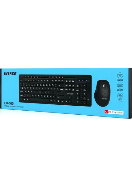 If Kablosuz Multimedya Klavye ve Mouse Seti (Q Klavye) - Siyah modelleri
