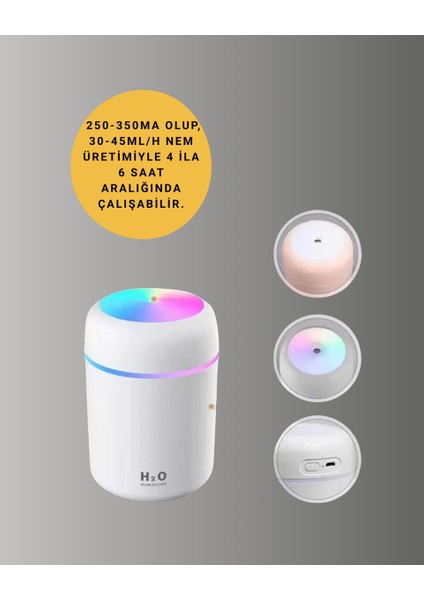 LED Işıklı Sessiz Masaüstü Nemlendirici – 3 Buhar Modu fiyatları