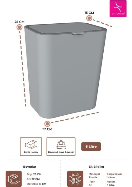 Flıp Çöp Kovası-Gri modelleri