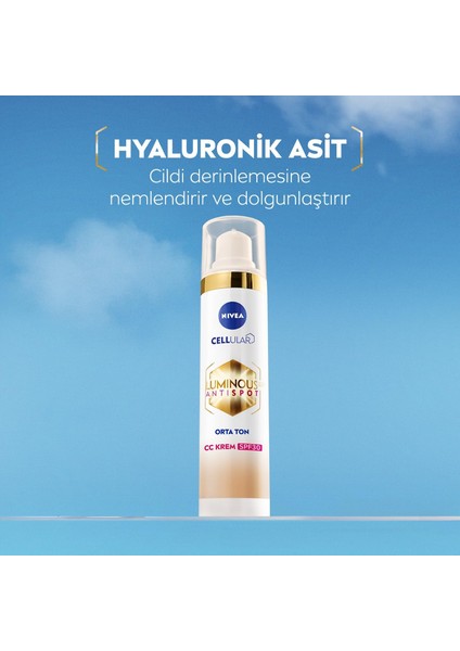 LUMINOUS630 Leke Karşıtı Krem cc Fluid SPF30 Medium 40ML fırsatları