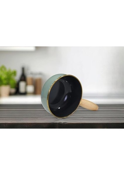 Soft Green Emaye Ahşap Kulplu Mini Tava fiyatları