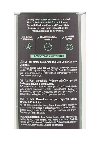 Deniz Çamı ve Okaliptus Duş Jeli 400 ml fırsatları