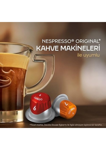 Lungo 6 Classico Kapsülleri, Orta Yoğunluk, 10 Alüminyum Kapsül fırsatları
