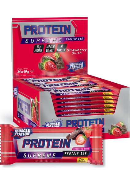 Çikolata Çilek Aromalı Protein Bar 40 G, 24 Adet modelleri