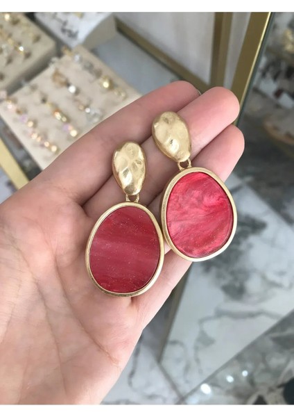 Simli Tasarım Gold Detaylı Küpe fiyatları